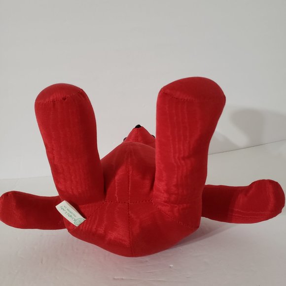 Crafty Lady Red Stuffed Teddy Bear Firm Chubby Plush Bear Sits On Its Own - Picture 5 of 11